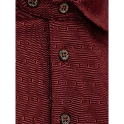 Polo Canali en coton bordeaux