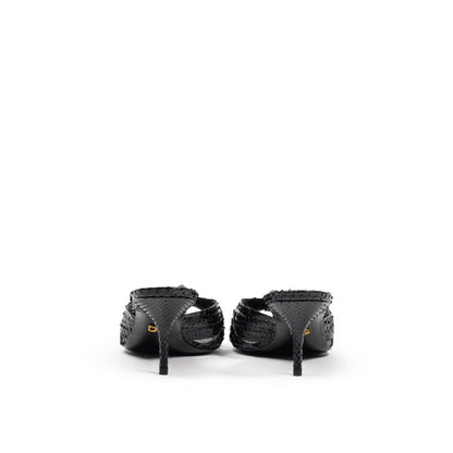 Dolce & Gabbana Black Snake Skin Sandal by Dolce & Gabbana