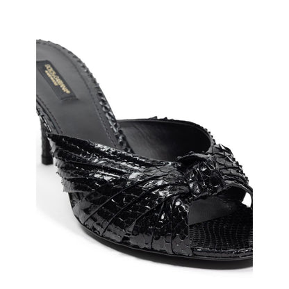 Dolce & Gabbana Black Snake Skin Sandal by Dolce & Gabbana