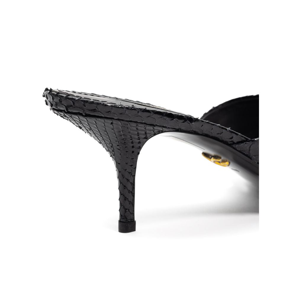 Dolce & Gabbana Black Snake Skin Sandal by Dolce & Gabbana