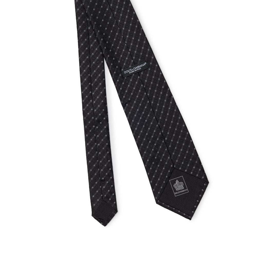 Cravates et nœud papillon en soie noire Dolce &amp; Gabbana