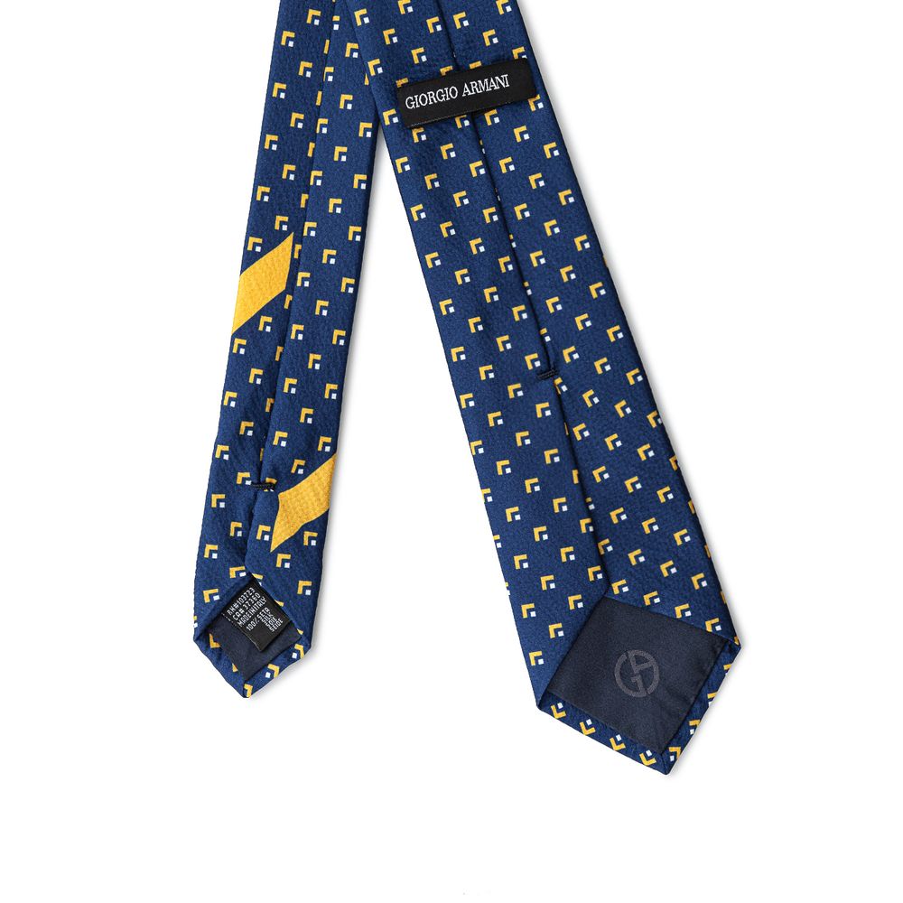 Giorgio Armani Blue Silk Ties & Bowty by Giorgio Armani