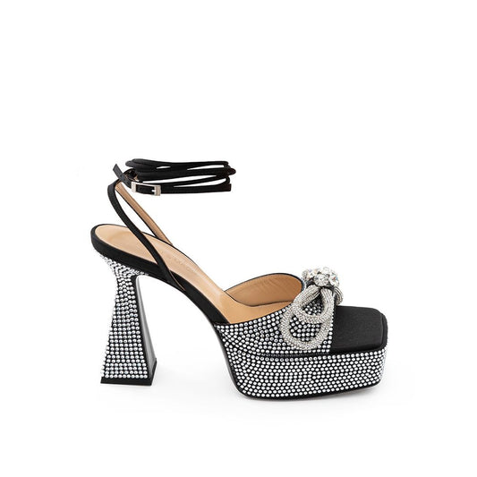 MACH & MACH Chic Black Leather Platforms for Elevated Style by MACH & MACH