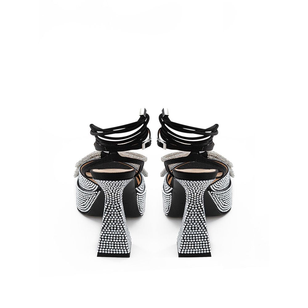 MACH & MACH Chic Black Leather Platforms for Elevated Style by MACH & MACH