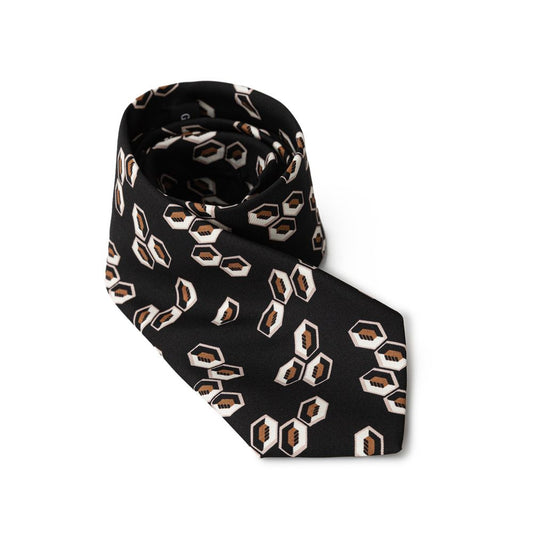 Cravates et nœud papillon en soie noire Giorgio Armani