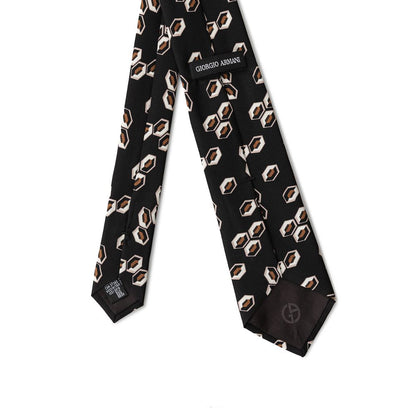 Giorgio Armani Black Silk Ties & Bowty by Giorgio Armani