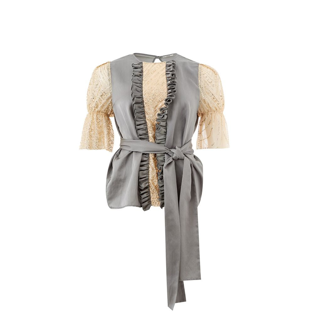 Lardini Elegant Multicolor Silk-Linen Top by Lardini