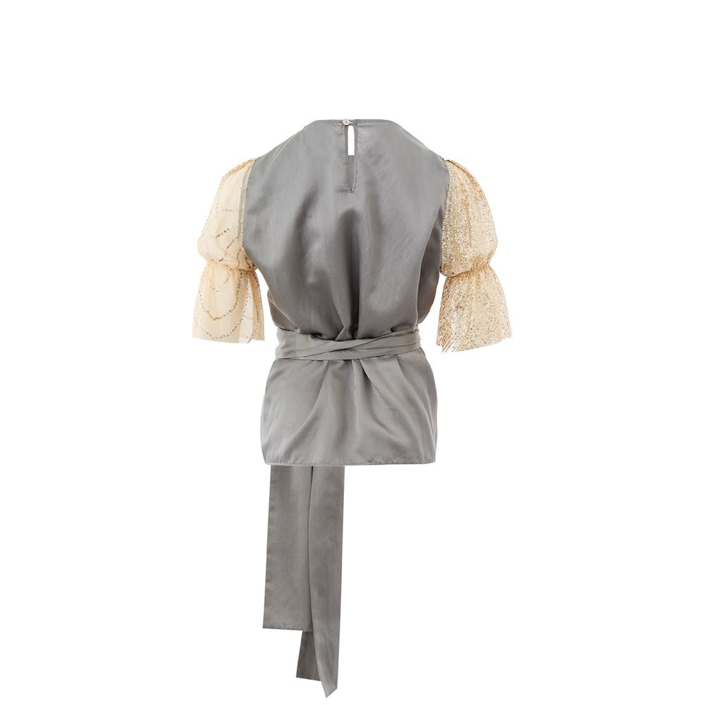Lardini Elegant Multicolor Silk-Linen Top by Lardini