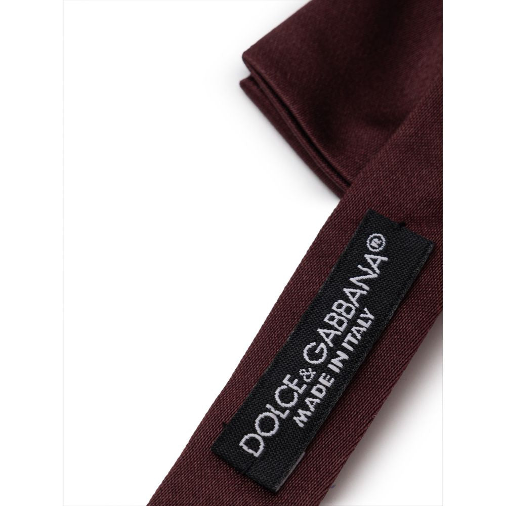 Cravates et nœud papillon en soie bordeaux Dolce &amp; Gabbana