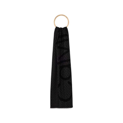 Calvin Klein Black Marabou Scarf by Calvin Klein