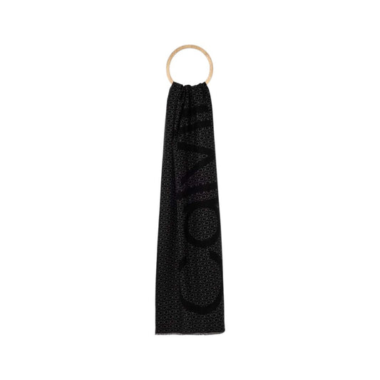 Calvin Klein Black Marabou Scarf by Calvin Klein