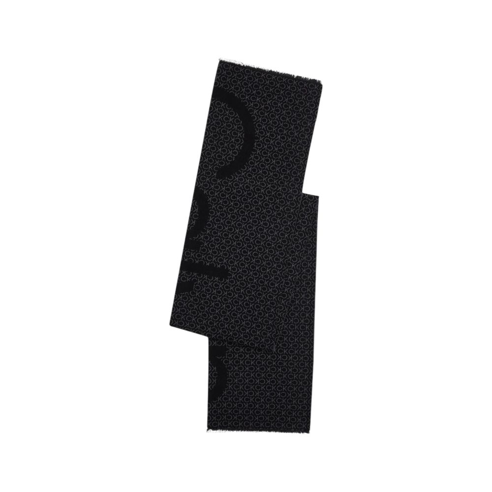 Calvin Klein Black Marabou Scarf by Calvin Klein