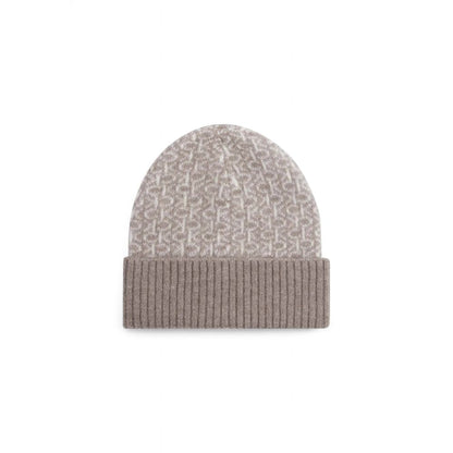 Casquette de baseball en cuir d'alpaga beige Calvin Klein