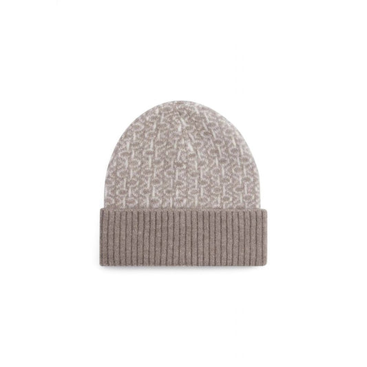 Casquette de baseball en cuir d'alpaga beige Calvin Klein