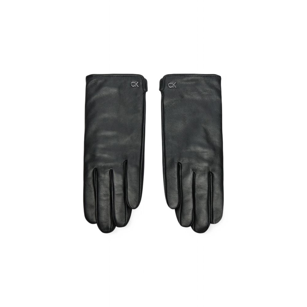 Gants en cuir noir Calvin Klein