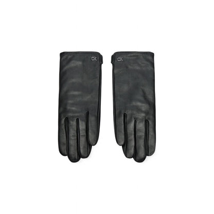 Gants en cuir noir Calvin Klein