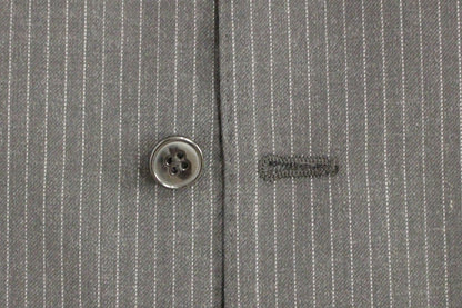 Dolce &amp; Gabbana Gray Striped Wool Single Breasted Cardigan