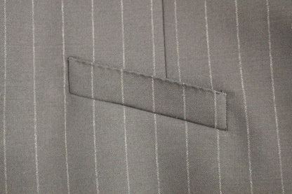 Dolce &amp; Gabbana Élégant gilet en laine à rayures noires