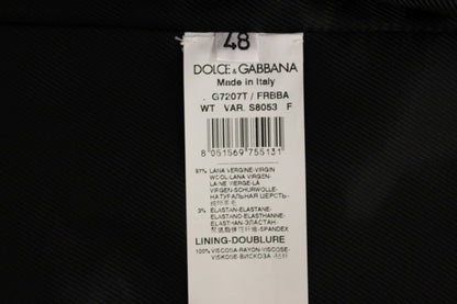 Dolce &amp; Gabbana Élégant gilet en laine à rayures noires