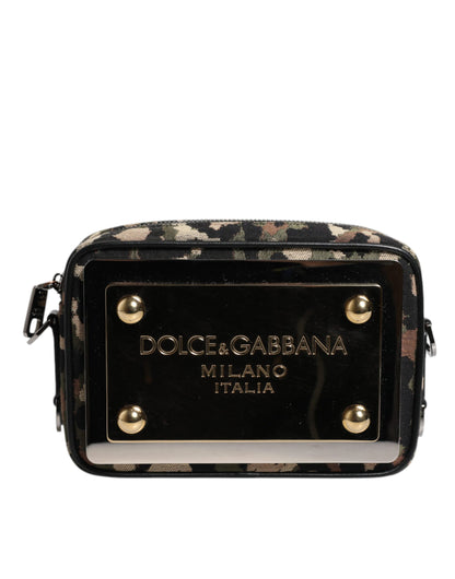 Dolce &amp; Gabbana Multicolor Leopard Jacquard DG Logo Crossbody Bag