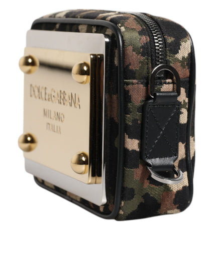 Dolce &amp; Gabbana Multicolor Leopard Jacquard DG Logo Crossbody Bag