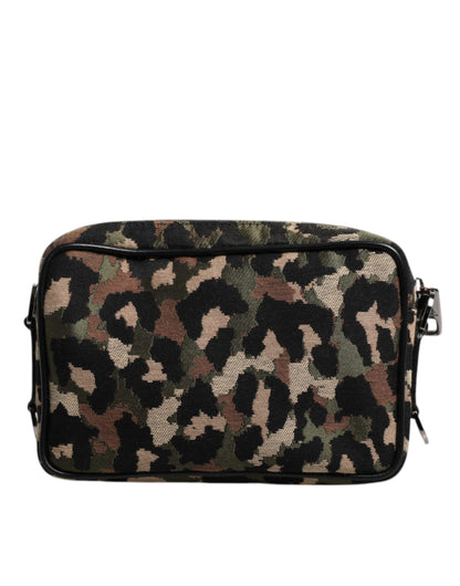 Dolce &amp; Gabbana Multicolor Leopard Jacquard DG Logo Crossbody Bag
