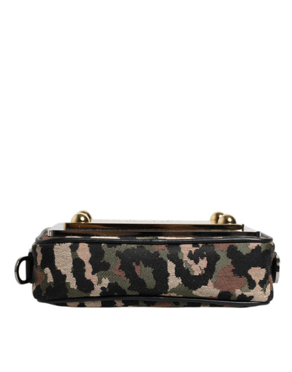 Dolce &amp; Gabbana Multicolor Leopard Jacquard DG Logo Crossbody Bag