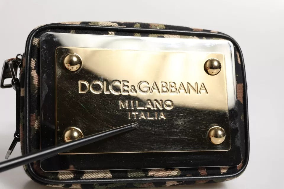 Dolce &amp; Gabbana Multicolor Leopard Jacquard DG Logo Crossbody Bag