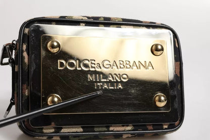 Dolce &amp; Gabbana Multicolor Leopard Jacquard DG Logo Crossbody Bag