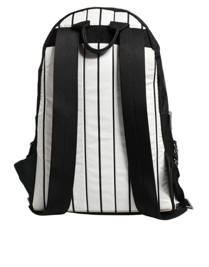 Sac à dos Dolce &amp; Gabbana pour homme, imprimé Vulcano Royal King, noir et blanc
