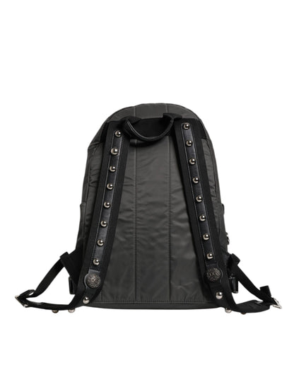 Sac à dos de voyage scolaire Prince Forever en nylon gris Dolce &amp; Gabbana pour homme