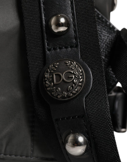 Sac à dos de voyage scolaire Prince Forever en nylon gris Dolce &amp; Gabbana pour homme