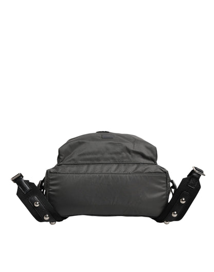 Sac à dos de voyage scolaire Prince Forever en nylon gris Dolce &amp; Gabbana pour homme