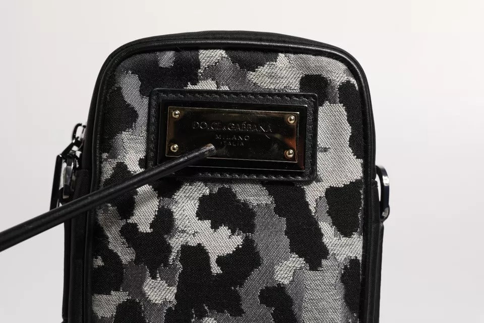 Sac bandoulière Dolce &amp; Gabbana à plaque logo en jacquard camouflage multicolore
