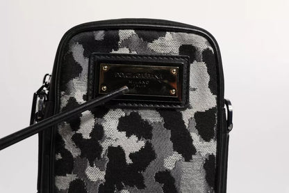 Sac bandoulière Dolce &amp; Gabbana à plaque logo en jacquard camouflage multicolore