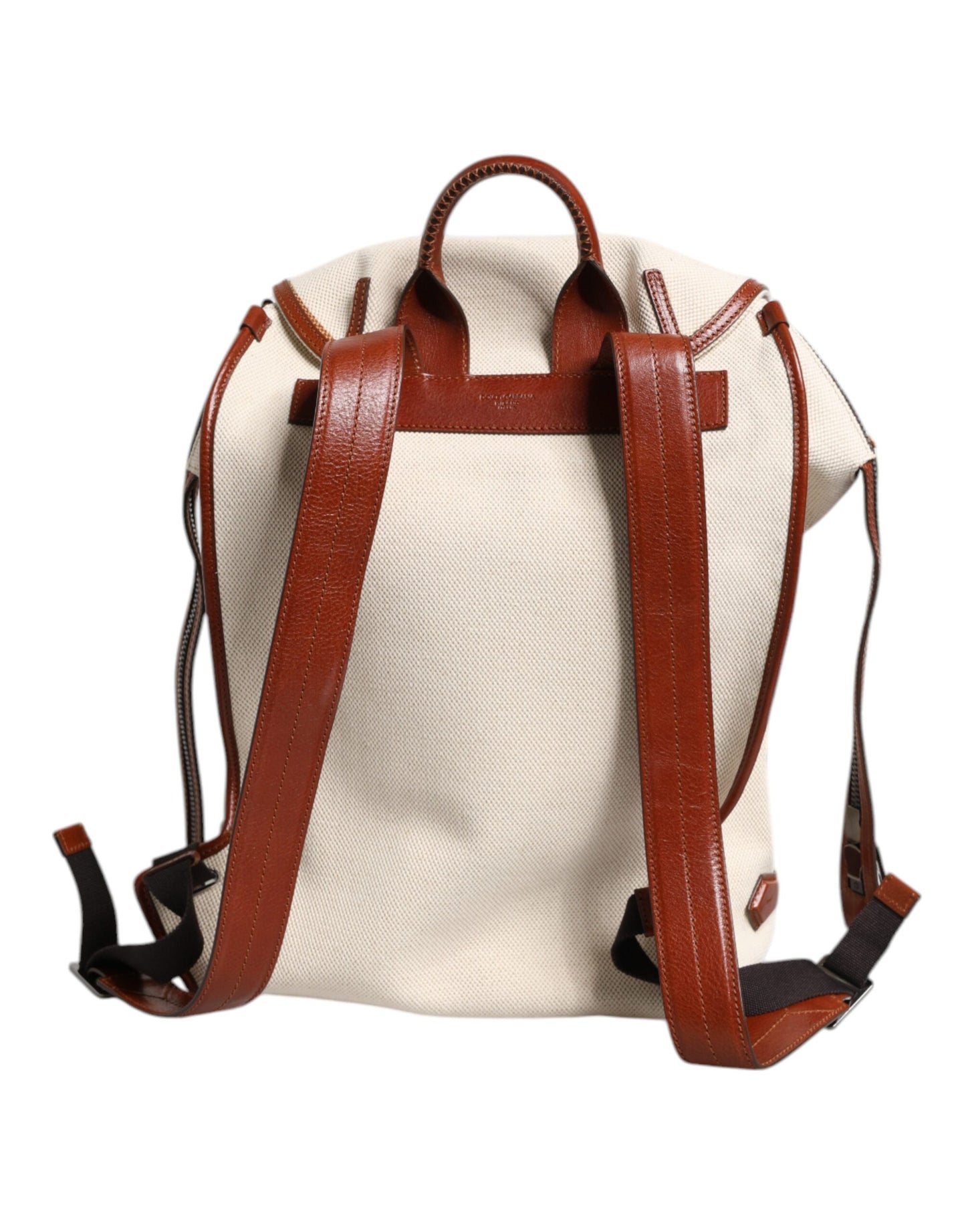 Sac à dos de voyage Dolce &amp; Gabbana en toile beige et marron pour homme