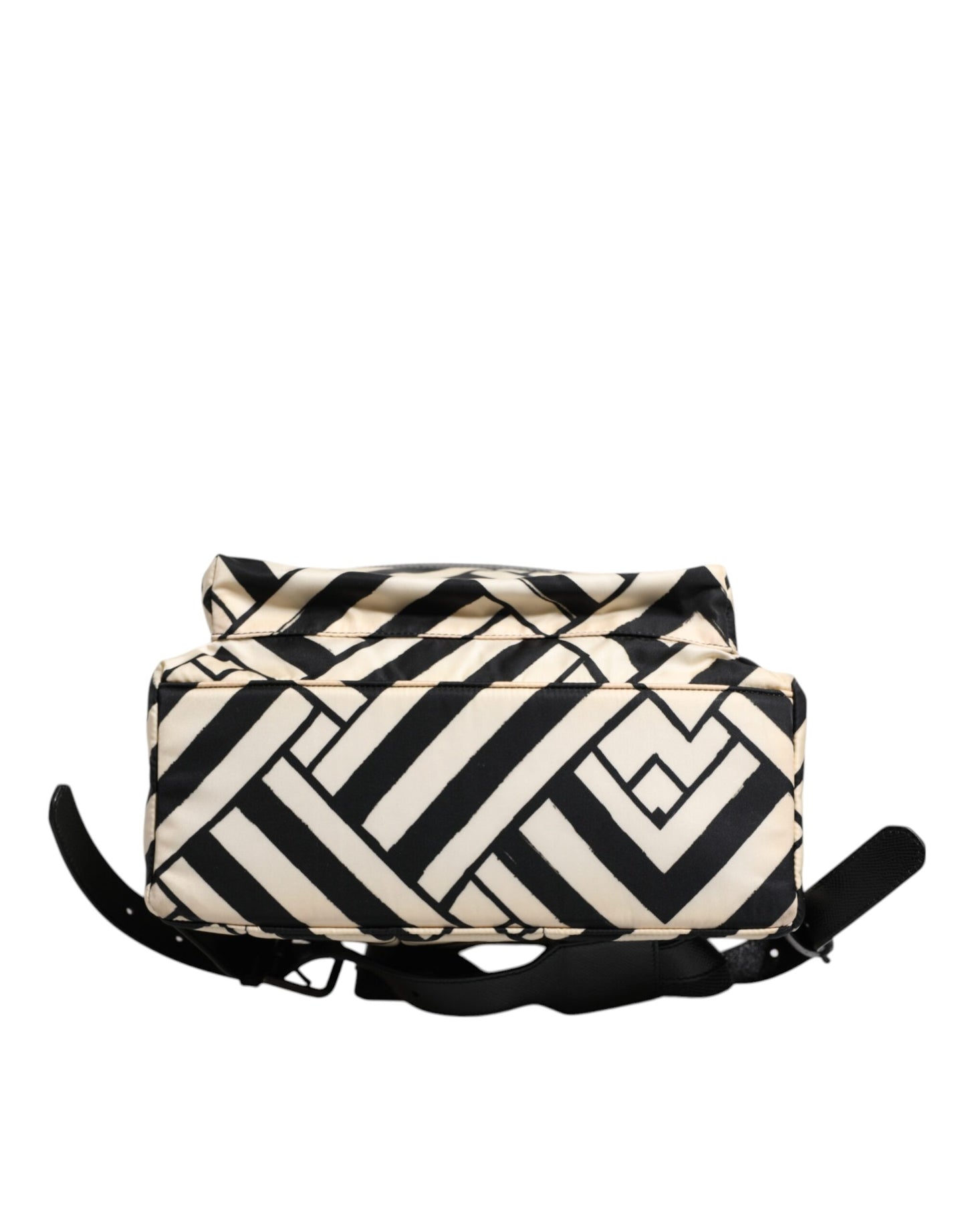 Sac à dos de voyage Dolce &amp; Gabbana en cuir et nylon noir et blanc