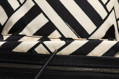 Sac à dos de voyage Dolce &amp; Gabbana en cuir et nylon noir et blanc