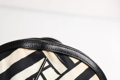 Sac à dos de voyage Dolce &amp; Gabbana en cuir et nylon noir et blanc