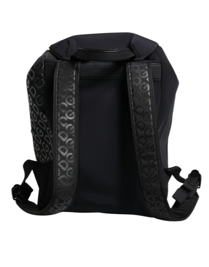 Sac à dos d'école Dolce &amp; Gabbana en néoprène noir et nylon avec logo DG
