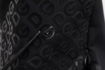 Sac à dos d'école Dolce &amp; Gabbana en néoprène noir et nylon avec logo DG