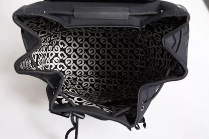 Sac à dos d'école Dolce &amp; Gabbana en néoprène noir et nylon avec logo DG