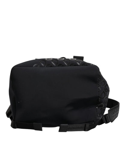 Sac à dos d'école Dolce &amp; Gabbana en néoprène noir et nylon avec logo DG