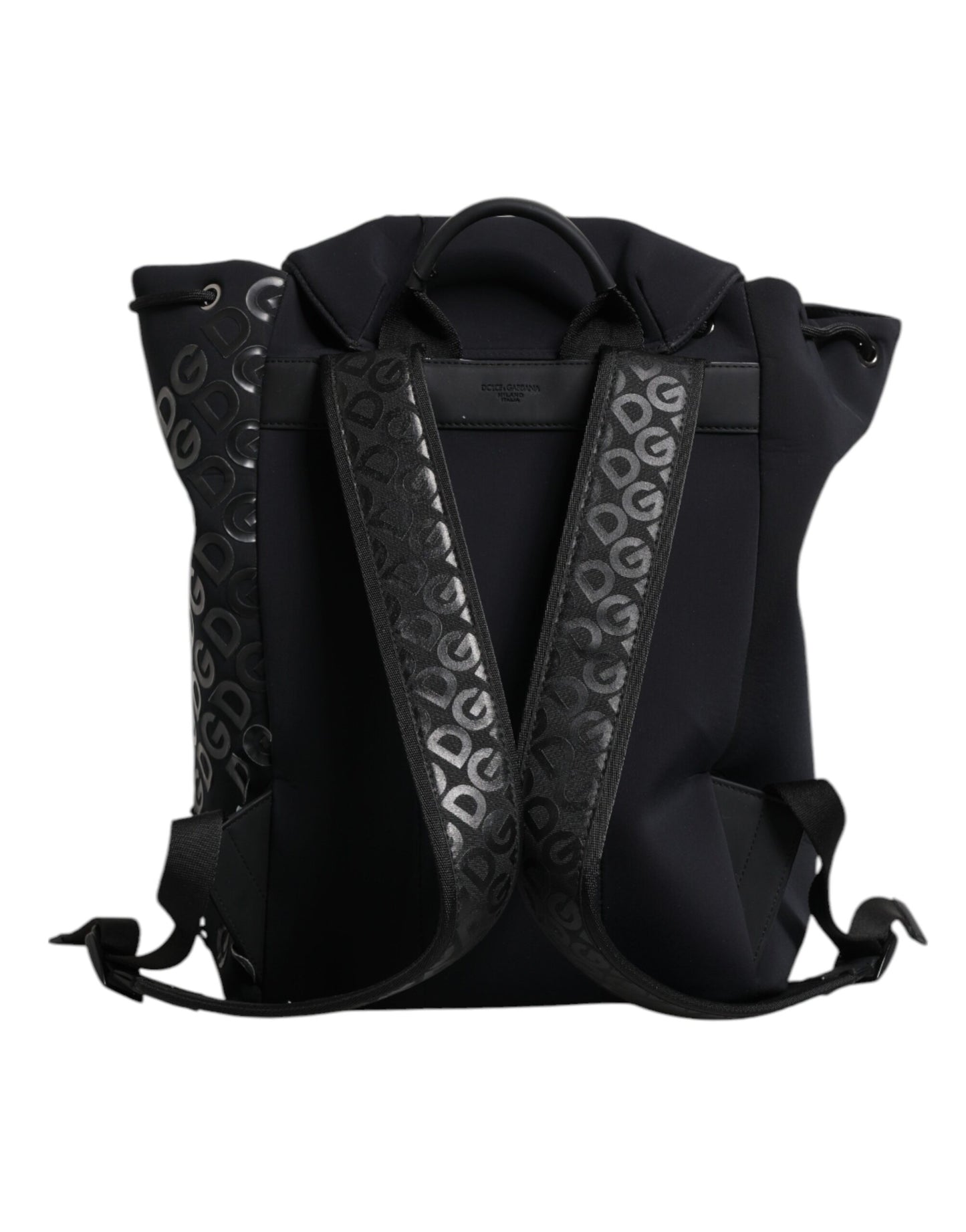Sac à dos d'école Dolce &amp; Gabbana en néoprène noir et nylon avec logo DG