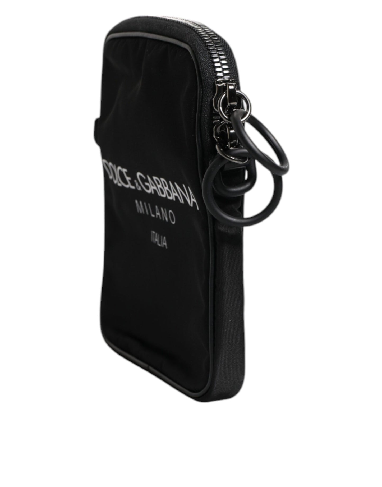 Dolce & Gabbana Black Logo Print Scuba Crossbody Shoulder Bag by Dolce & Gabbana