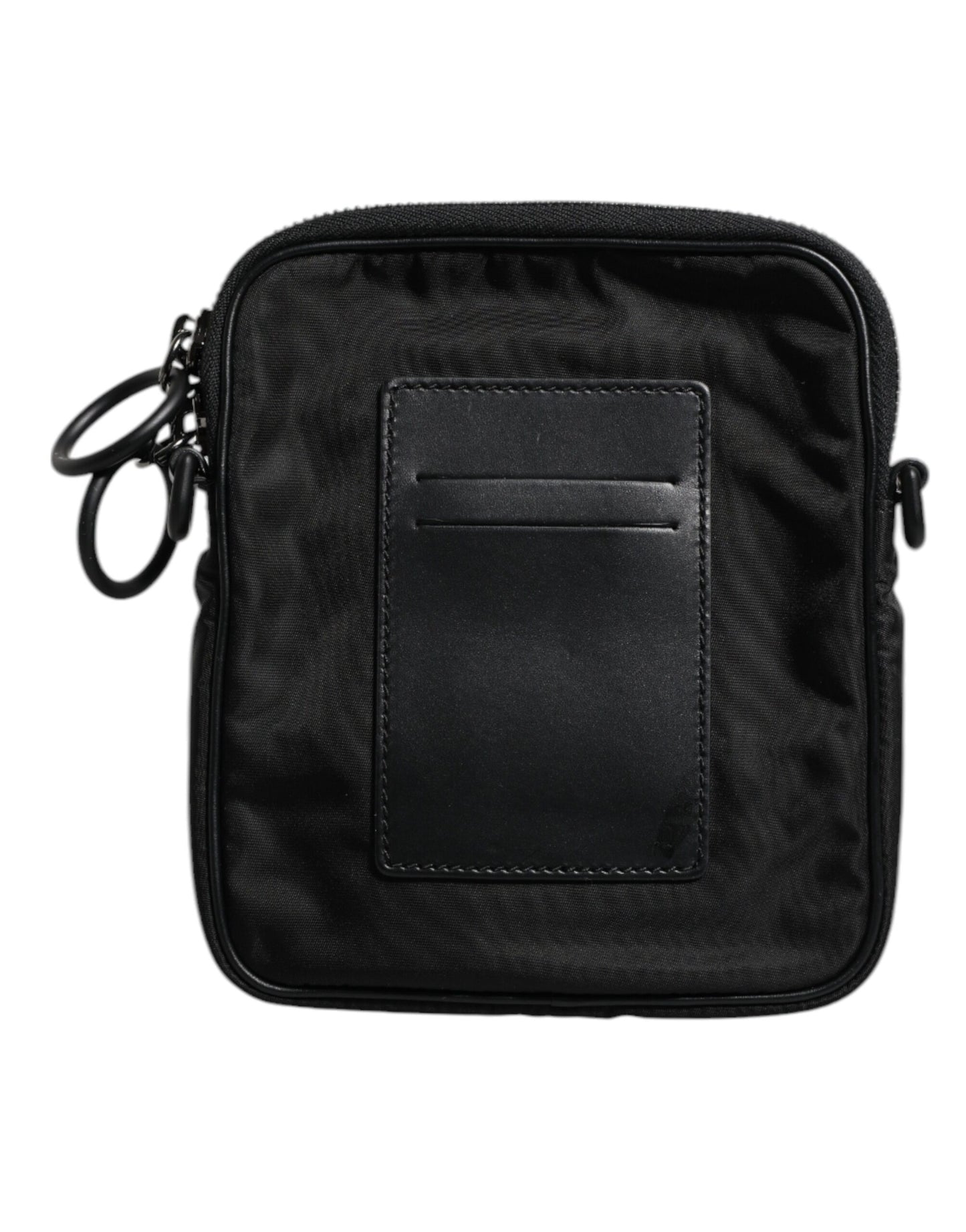 Dolce & Gabbana Black Logo Print Scuba Crossbody Shoulder Bag by Dolce & Gabbana