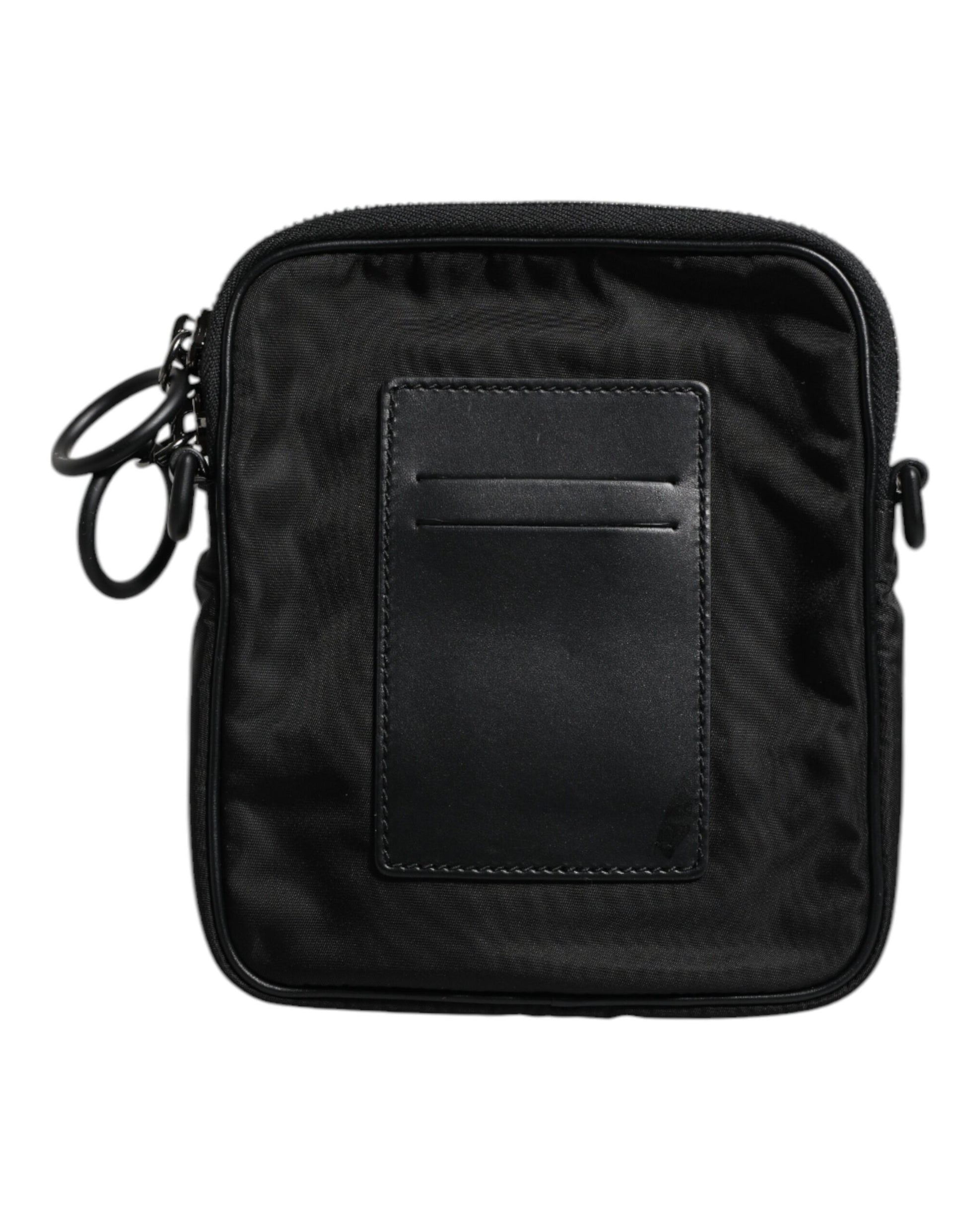 Dolce & Gabbana Black Logo Print Scuba Crossbody Shoulder Bag by Dolce & Gabbana