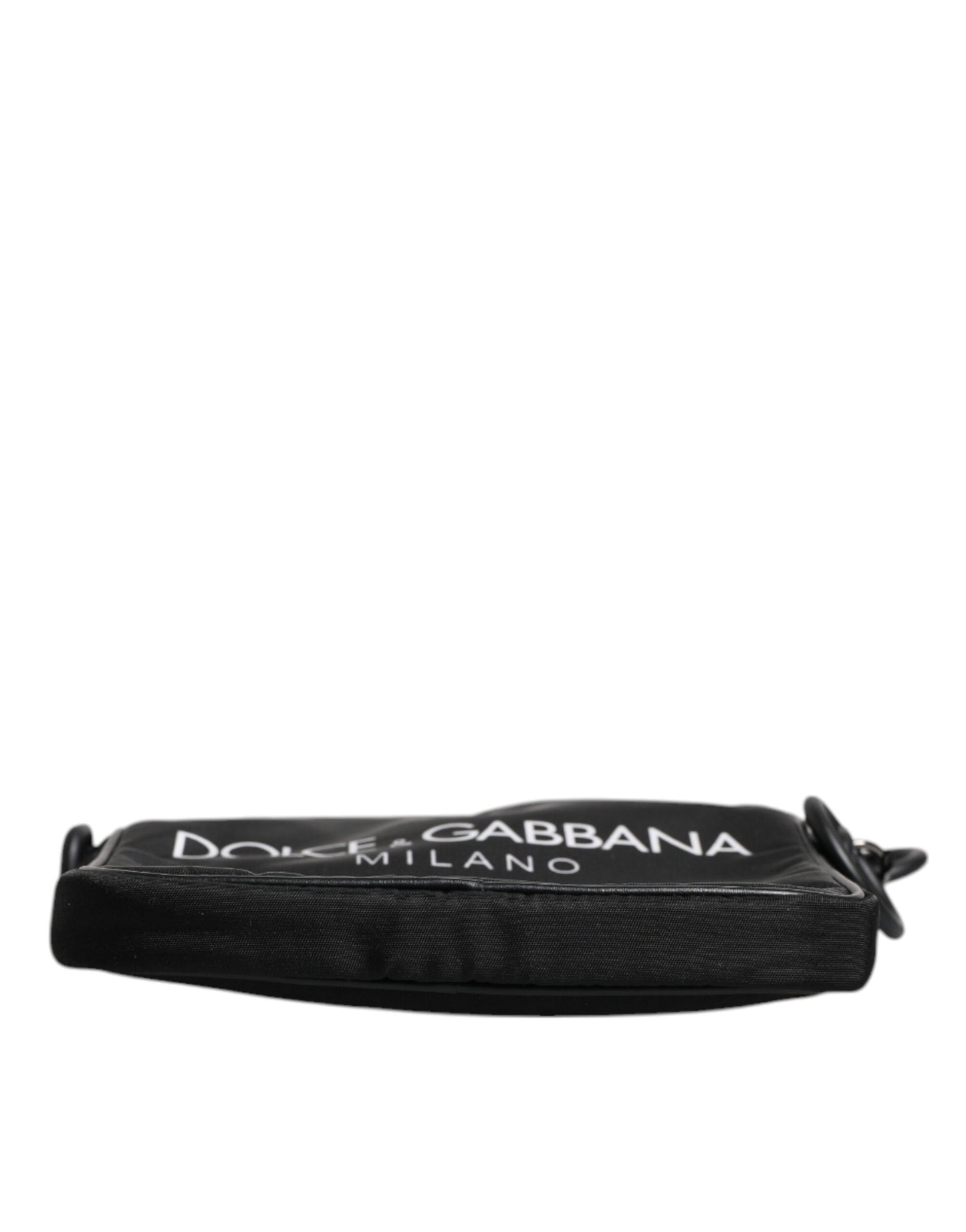 Dolce & Gabbana Black Logo Print Scuba Crossbody Shoulder Bag by Dolce & Gabbana
