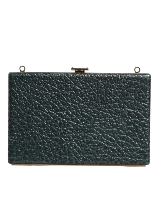 Sac à bandoulière de soirée en cuir noir Dolce &amp; Gabbana