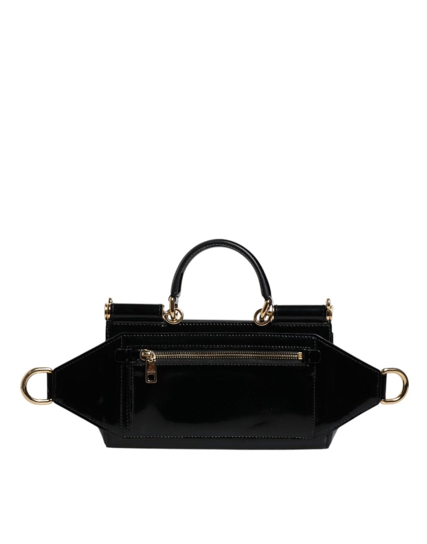 Dolce &amp; Gabbana Black Calfskin Leather DG Logo Shoulder Bag